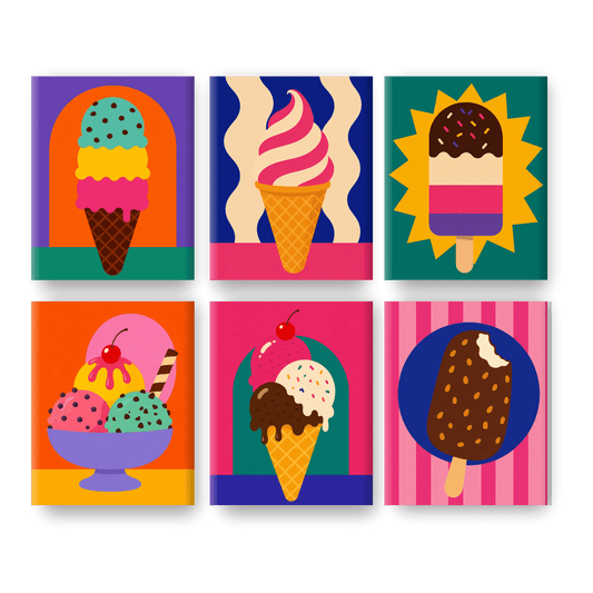 6 Mini Paintings | Gedurfd Ijs Set