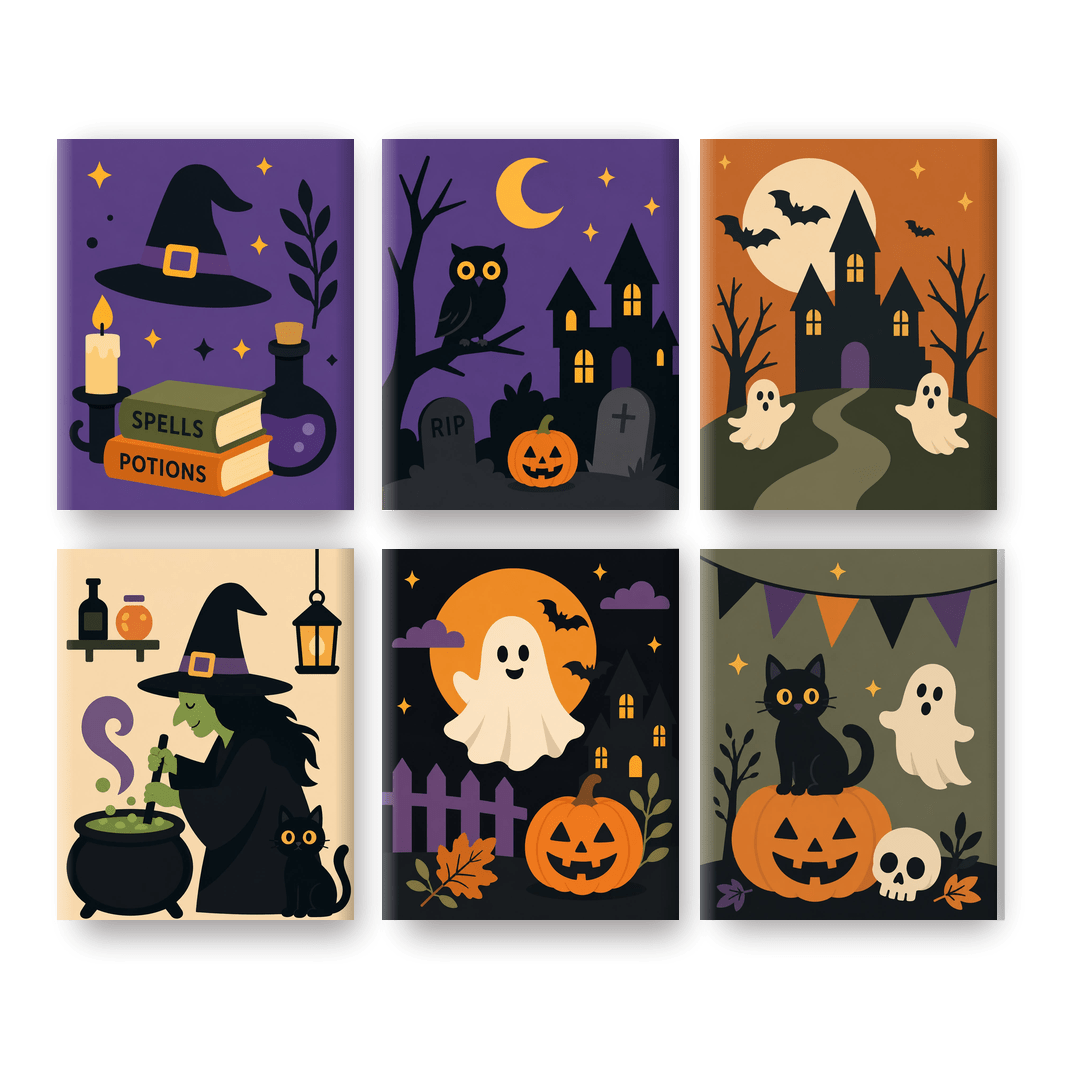 6 Mini Paintings | Halloween Klassiek Set