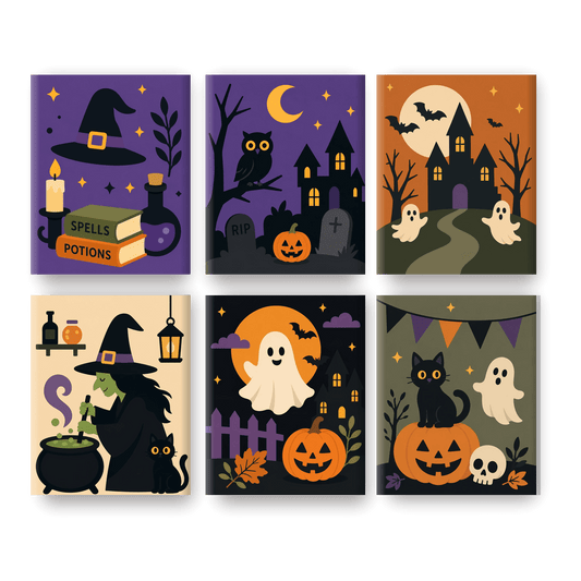 6 Mini Paintings | Halloween Klassiek Set