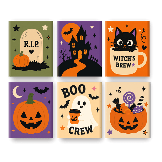 6 Mini Paintings | Spooky Mix Set