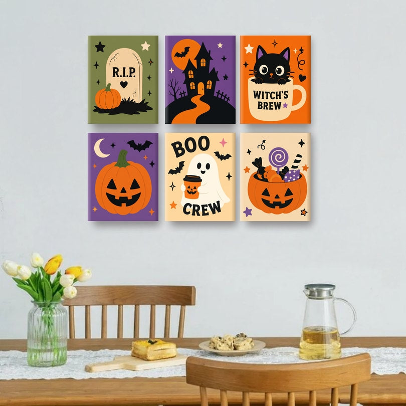 6 Mini Paintings | Spooky Mix Set