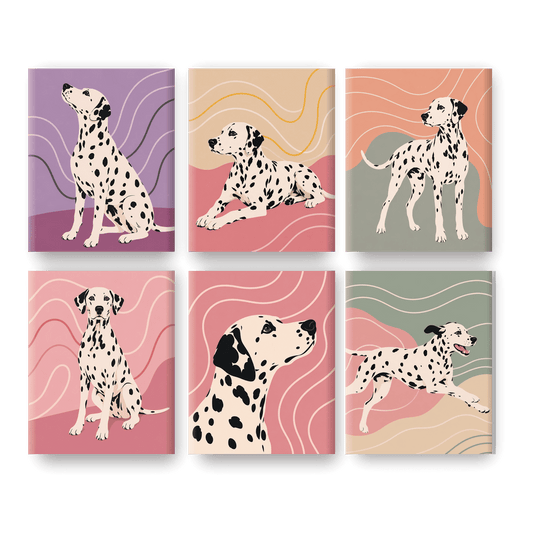 6 Mini Paintings | Dalmatier Set - Schilder Op Nummers