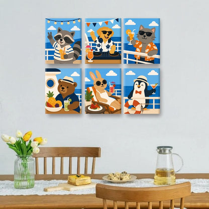 6 Mini Paintings | Cruise Dieren Set