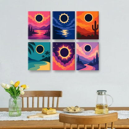 6 Mini Paintings | Eclips Horizonten Set