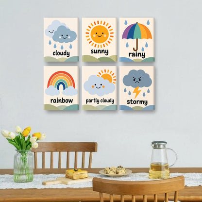6 Mini Paintings | Vrolijk Weer Set