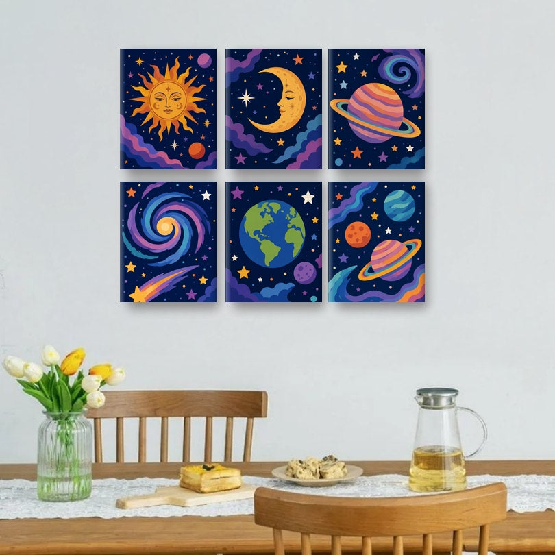 6 Mini Paintings | Magisch Universum Set