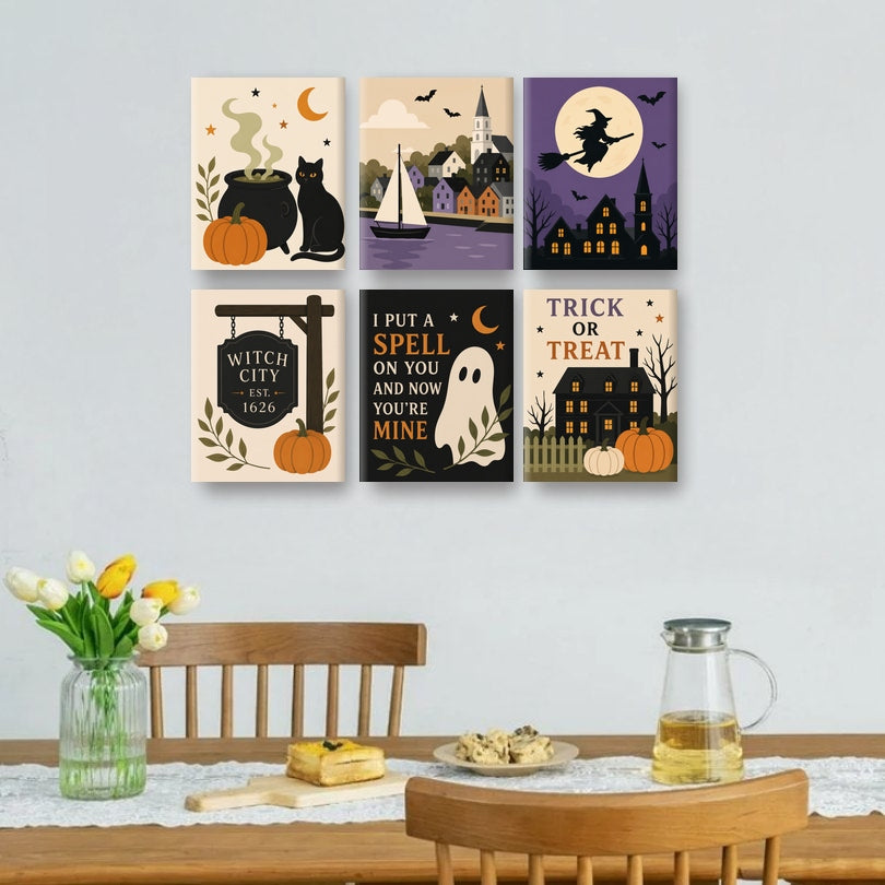 6 Mini Paintings | Spooky Salem Set