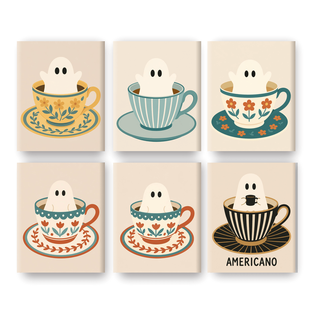 6 Mini Paintings | Geest in Kopjes Set - Schilder Op Nummers