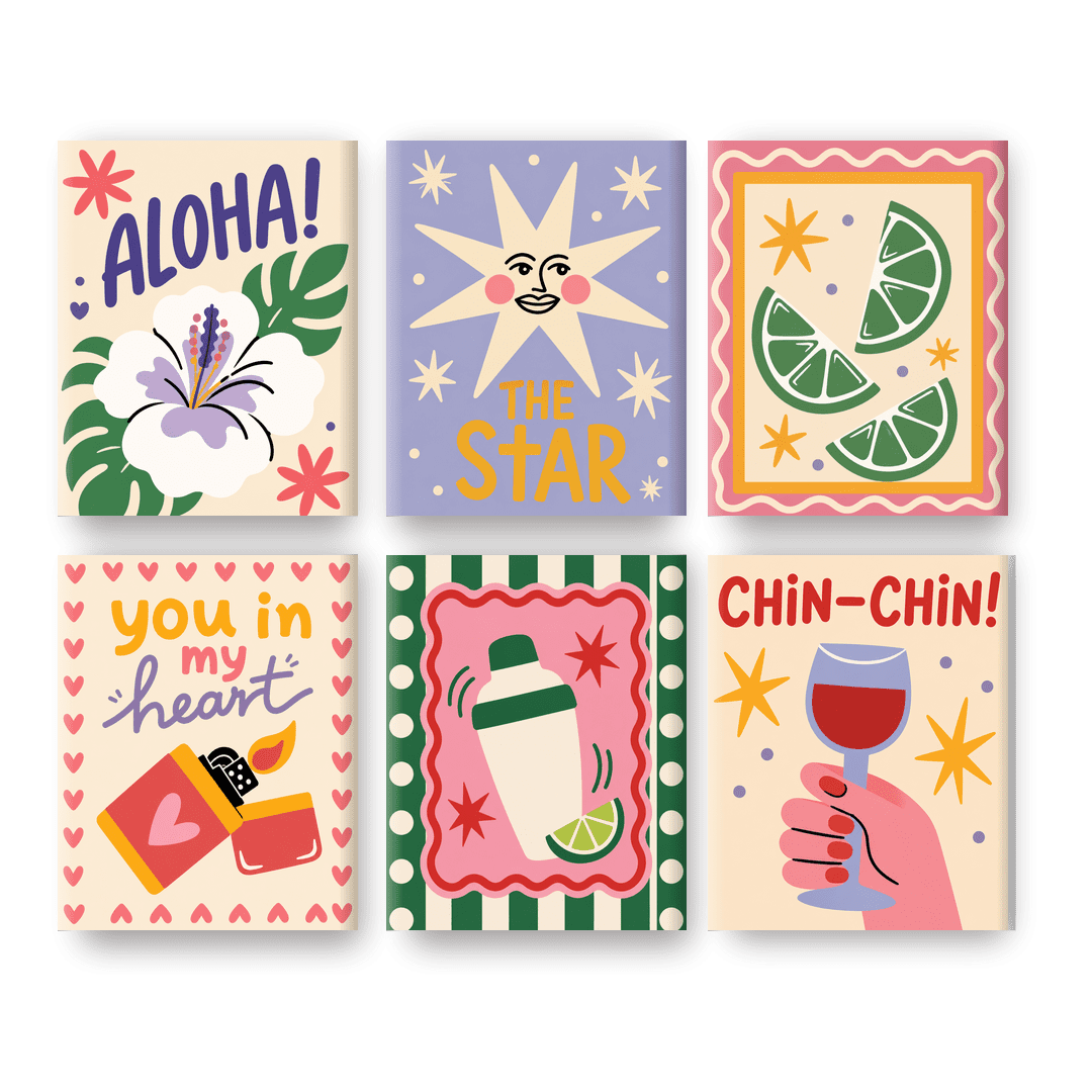6 Mini Paintings | Aloha Darling Set - Schilder op nummers
