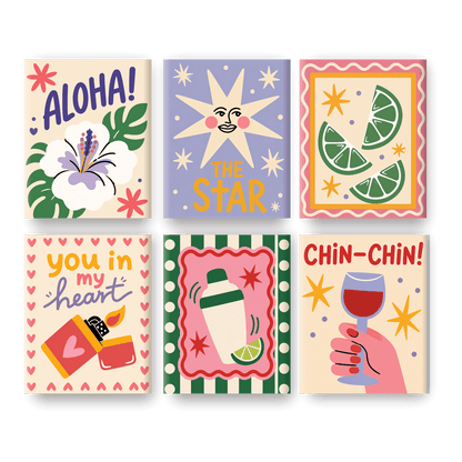 6 Mini Paintings | Aloha Darling Set - Schilder op nummers