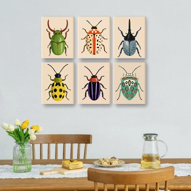 6 Mini Paintings | Kever Collectie Set
