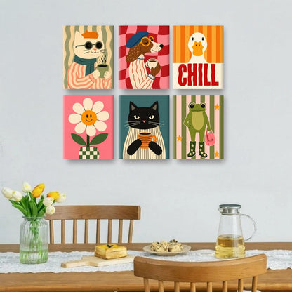 6 Mini Paintings | Chill Vrienden Set