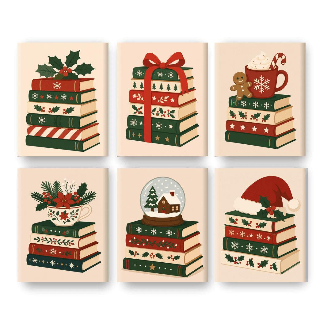 6 Mini Paintings | Kerst Hoofdstukken Set - Schilder op nummers