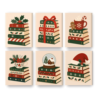 6 Mini Paintings | Kerst Hoofdstukken Set - Schilder op nummers