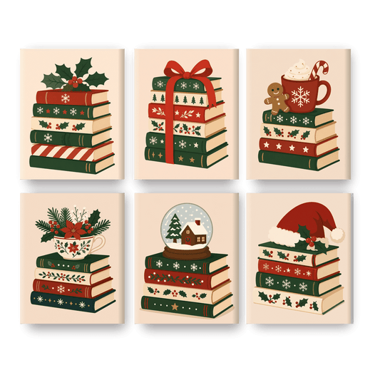 6 Mini Paintings | Kerst Hoofdstukken Set - Schilder op nummers