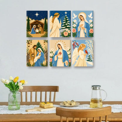 6 Mini Paintings | Kerst Gratie Set