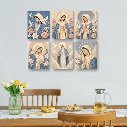 6 Mini Paintings | Genade van Maria Set