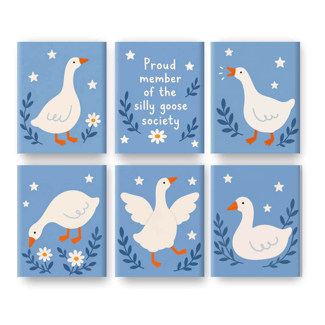 6 Mini Paintings | Gekke Gans Set - Schilder Op Nummers
