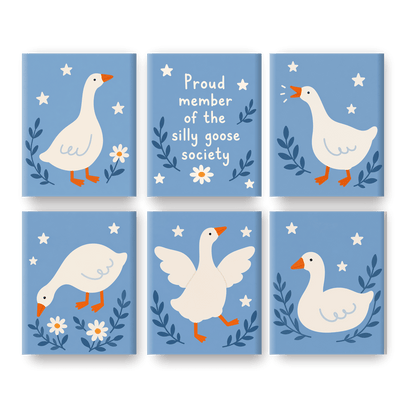 6 Mini Paintings | Gekke Gans Set - Schilder Op Nummers