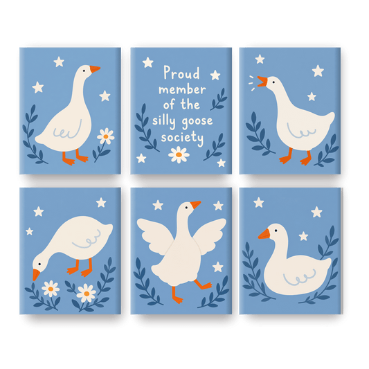 6 Mini Paintings | Gekke Gans Set - Schilder Op Nummers