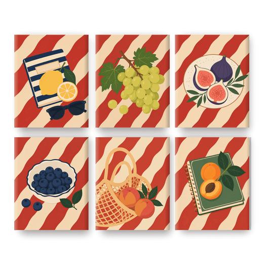 6 Mini Paintings | Zomermarkt Set - Schilder Op Nummers