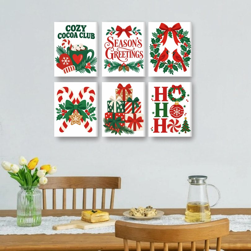 6 Mini Paintings | Kerst Iconen Set