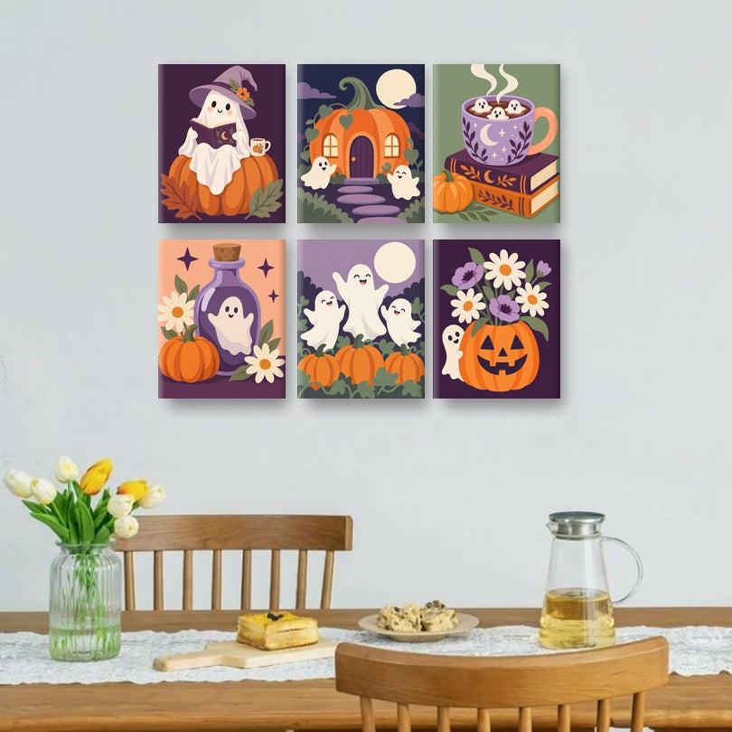 6 Mini Paintings | Gezellige Lila Spoken Set