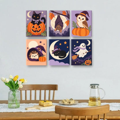 6 Mini Paintings | Lila Maan Vriendjes Set
