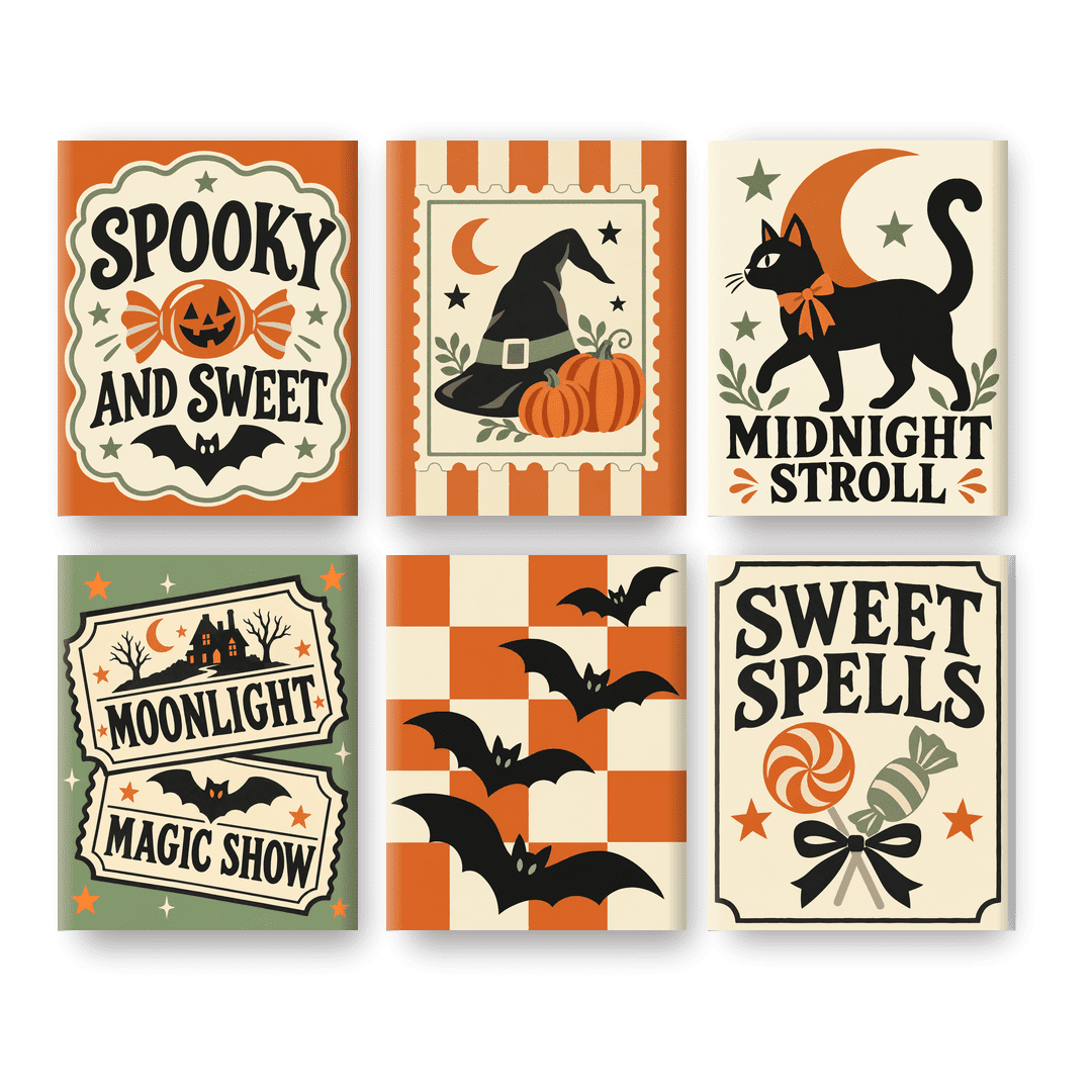 6 Mini Paintings | Oktober Curiositeiten Set - Schilder Op Nummers