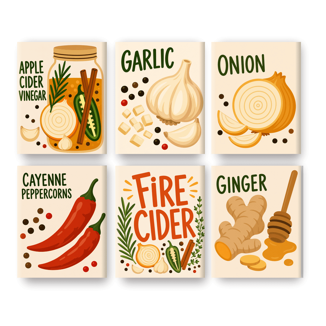 6 Mini Paintings | Fire Cider Set - Schilder Op Nummers