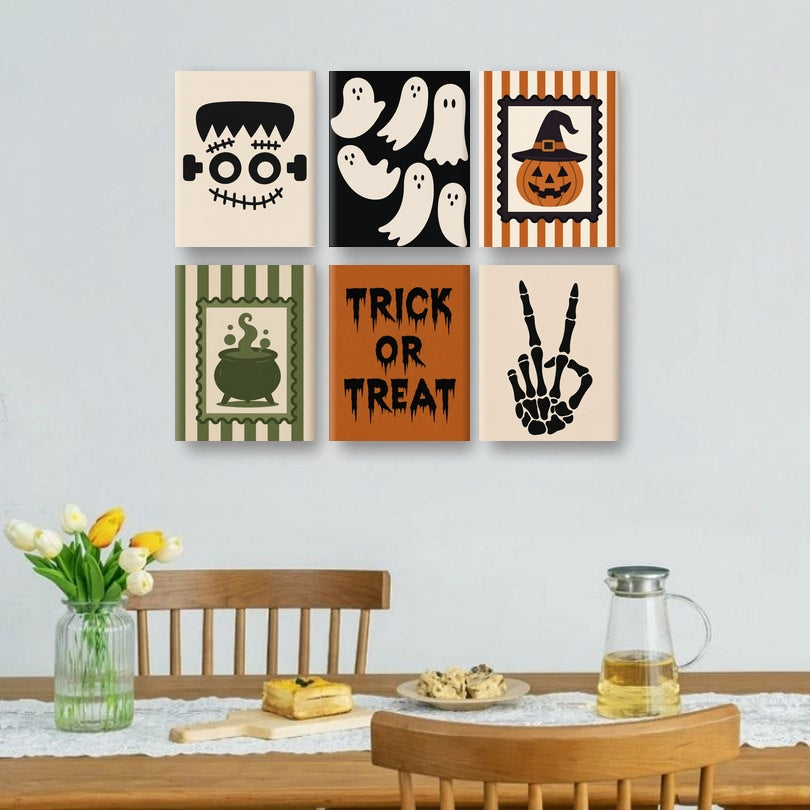 6 Mini Paintings | Modern Spooky Set