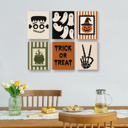 6 Mini Paintings | Modern Spooky Set