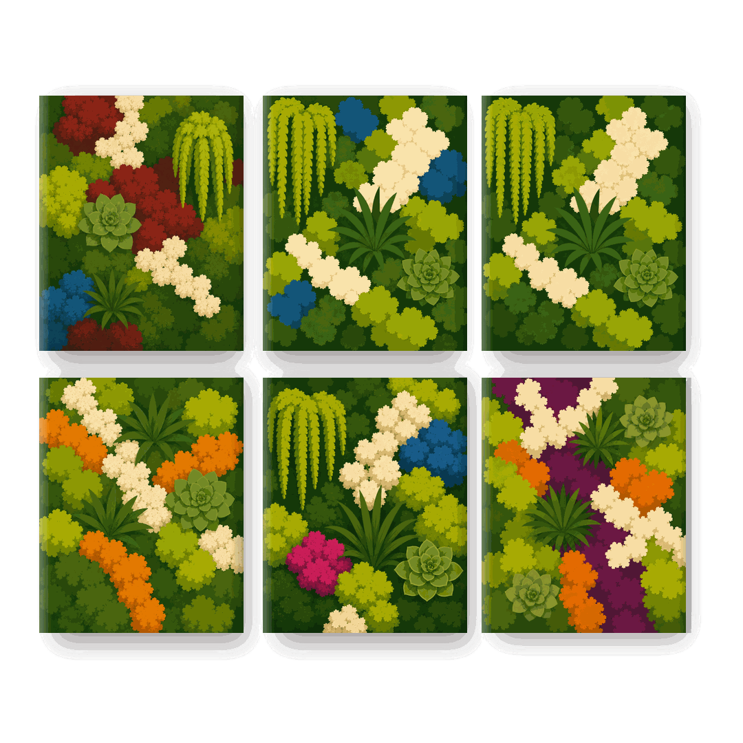 6 Mini Paintings | Mos Muren Set - Schilder Op Nummers
