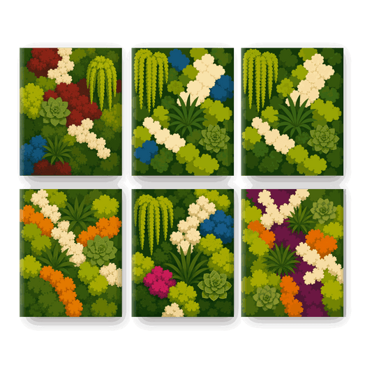 6 Mini Paintings | Mos Muren Set - Schilder Op Nummers