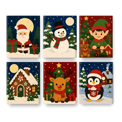 6 Mini Paintings | Noordpool Maatjes Set - Schilder Op Nummers