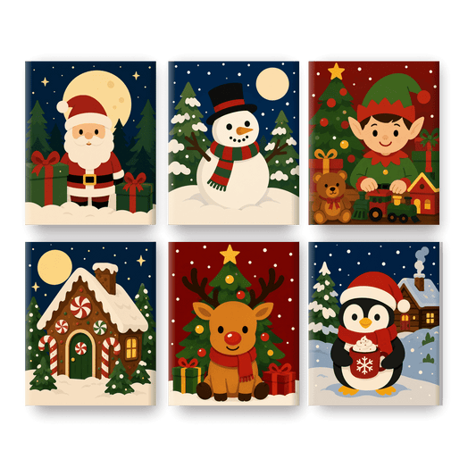 6 Mini Paintings | Noordpool Maatjes Set - Schilder Op Nummers
