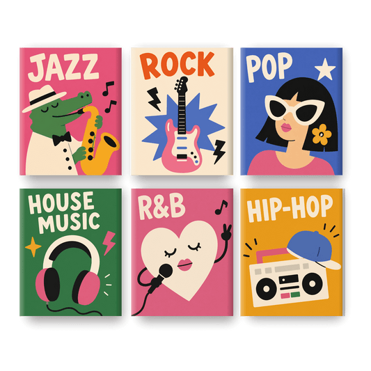 6 Mini Paintings | Ritme Collectie Set - Schilder Op Nummers