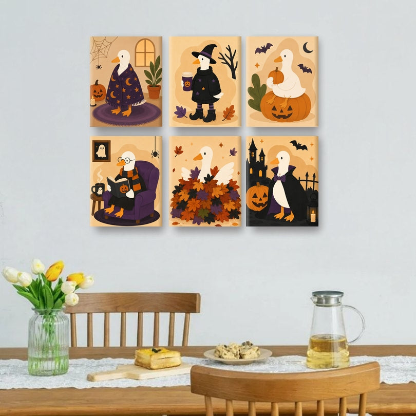 6 Mini Paintings | Spooky Gansen Squad Set