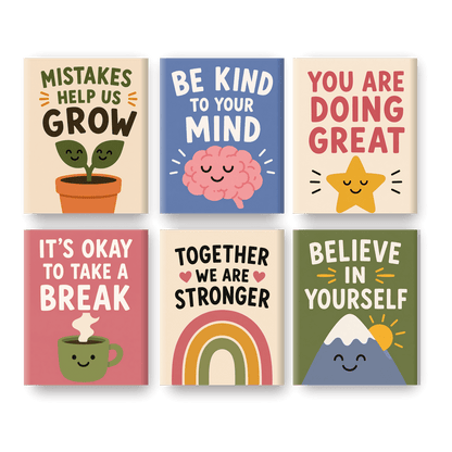 6 Mini Paintings | Vibes & Positiviteit Set - Schilder Op Nummers