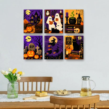 6 Mini Paintings | Heksen Nachten Set
