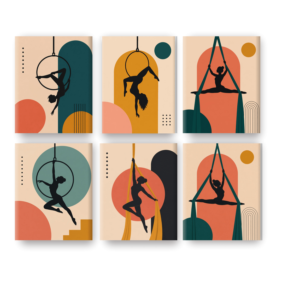 6 Mini Paintings | Luchtacrobatiek Set - Schilder Op Nummers
