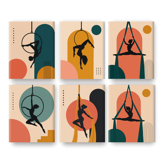 6 Mini Paintings | Luchtacrobatiek Set - Schilder Op Nummers