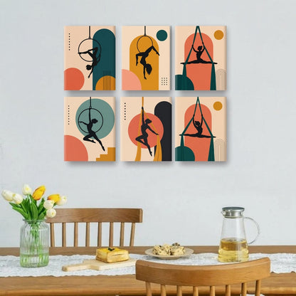 6 Mini Paintings | Luchtacrobatiek Set