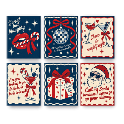 6 Mini Paintings | Stoute Kerst Set