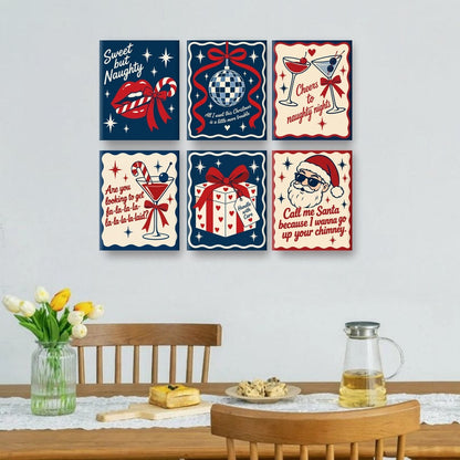6 Mini Paintings | Stoute Kerst Set
