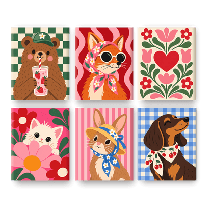 6 Mini Paintings | Trendy Dieren Set