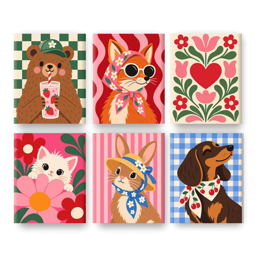 6 Mini Paintings | Trendy Dieren Set