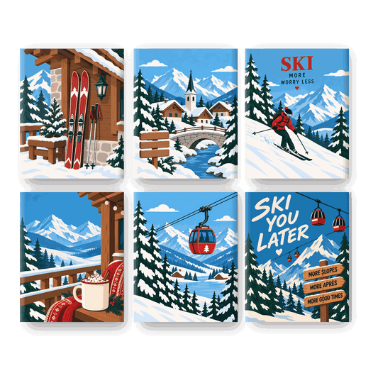 6 Mini Paintings | Winter Chalet Set