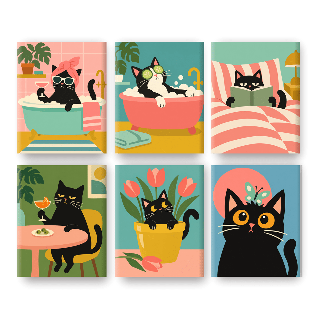 6 Mini Paintings | Kat Spa Dag Set