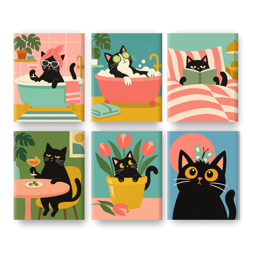6 Mini Paintings | Kat Spa Dag Set